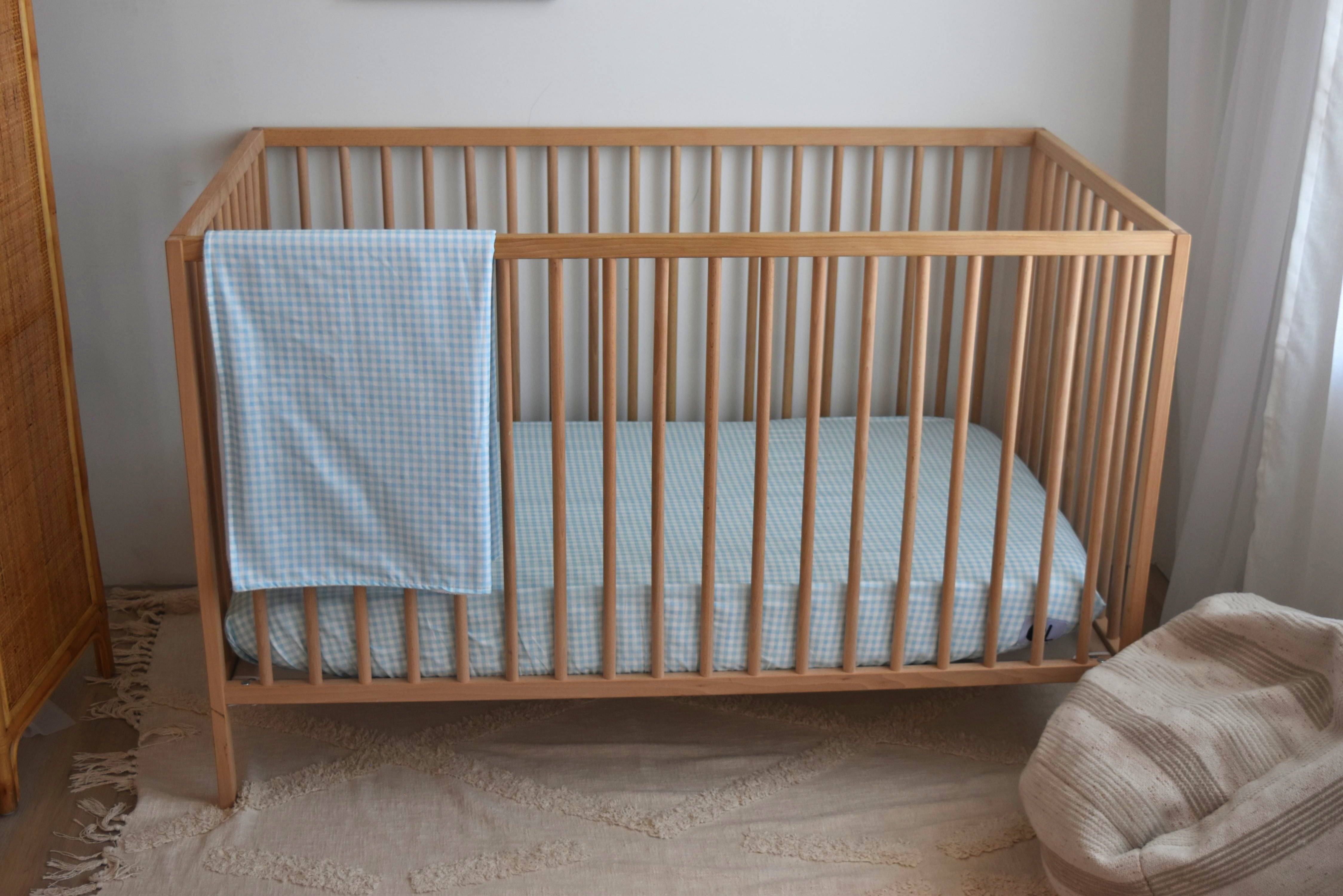 Blue Banners Marching Deluxe Crib Bedding Set